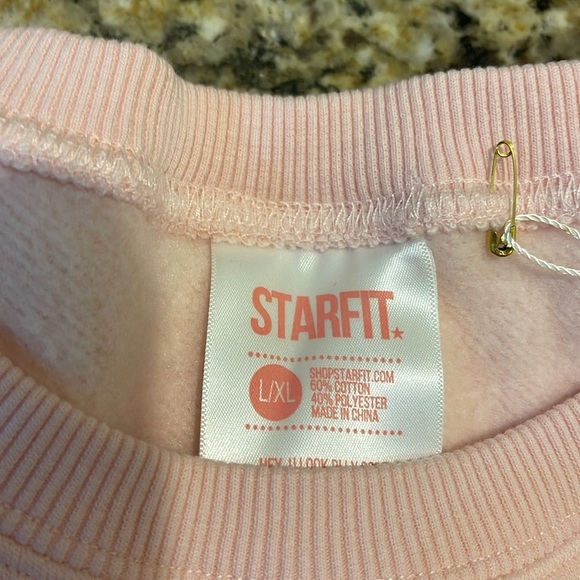 STARFIT SPRING BOLT CREWNECK LONG SLEEVE SWEATSHIRT PINK - L/XL - Picture 3 of 5